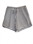 Sportscraft Striped Drawstring Knit Shorts Navy/White Size M - Image 1