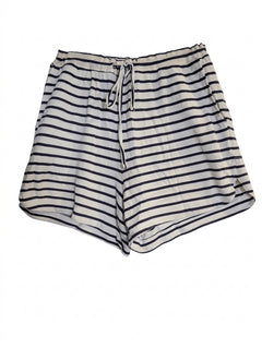 Sportscraft Striped Drawstring Knit Shorts Navy/White Size M - Image 1