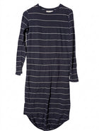 Assembly Label Long Sleeve Striped T-Shirt Dress Navy White Size 6 - Image 1
