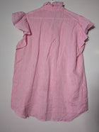 Alessandra Linen Ruffle Detail Blouse Pink Size S - Image 6