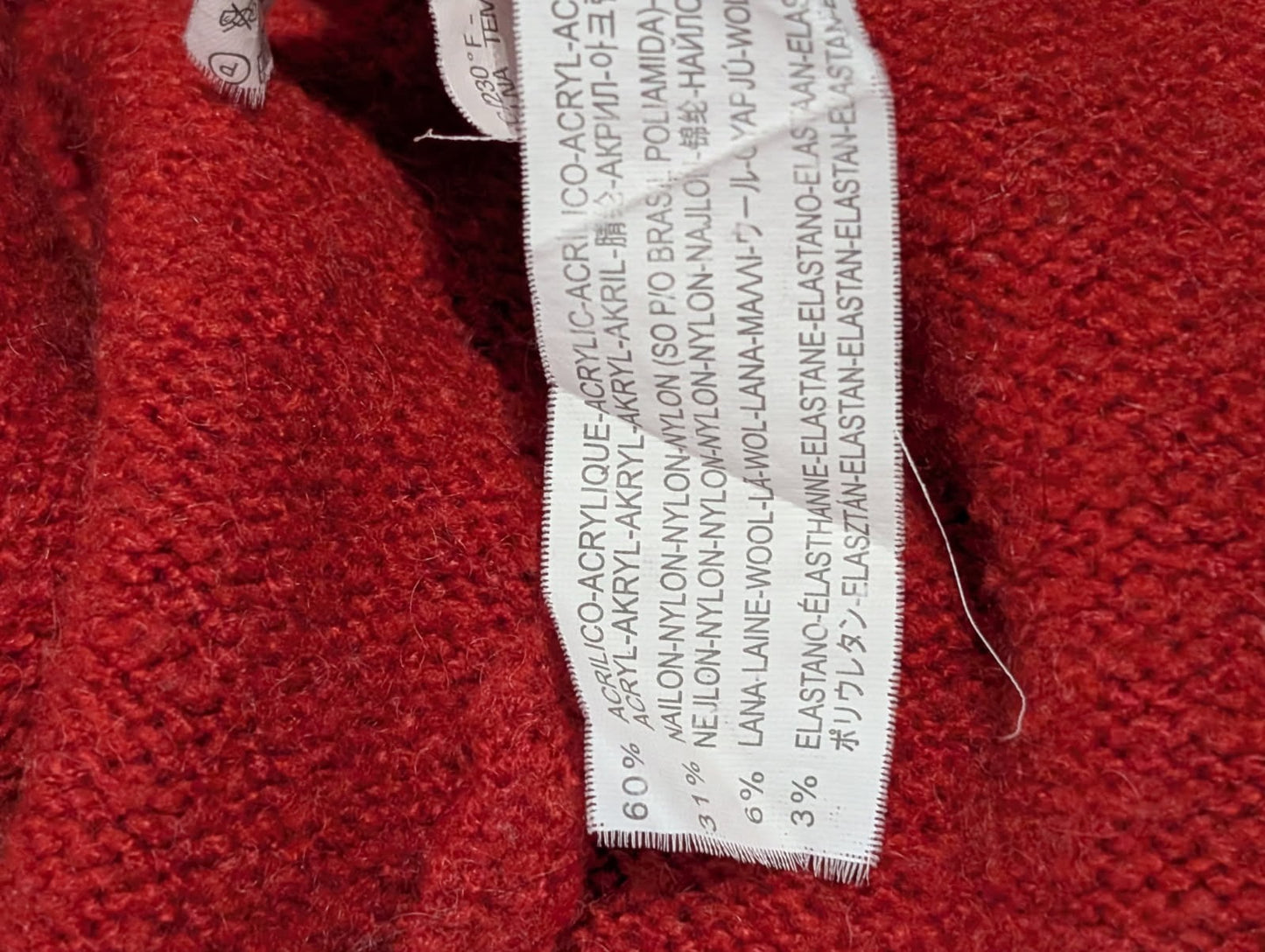 Zara Knit Red Mock Neck Oversized Sweater - Size S - Image 6