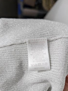 Witchery Silver Metallic Ribbed Knit Short Sleeve Top Size S - Image 6