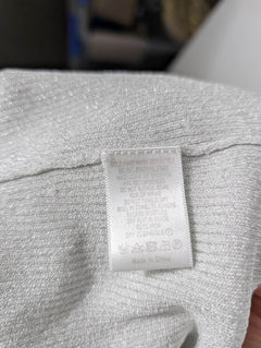 Witchery Silver Metallic Ribbed Knit Short Sleeve Top Size S - Image 6