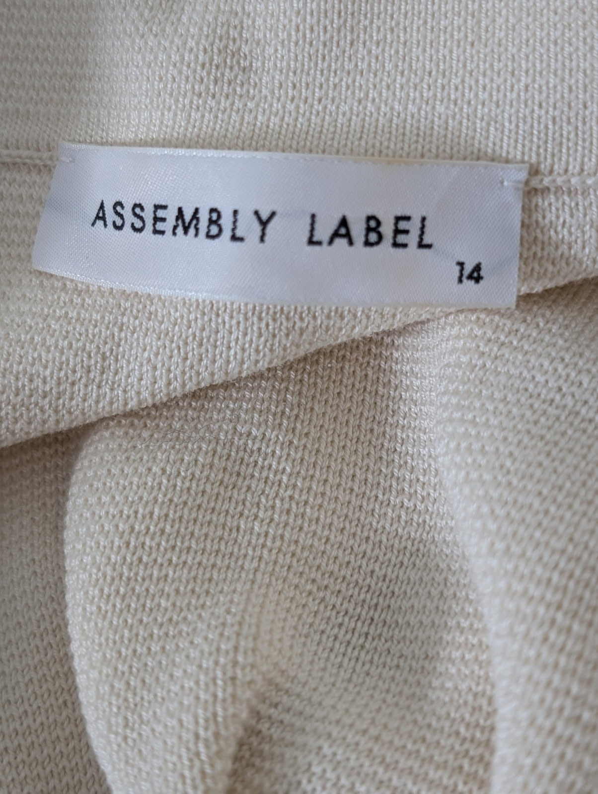 Assembly Label Striped Boat Neck Sweater - Cream & Navy Cotton - Image 6