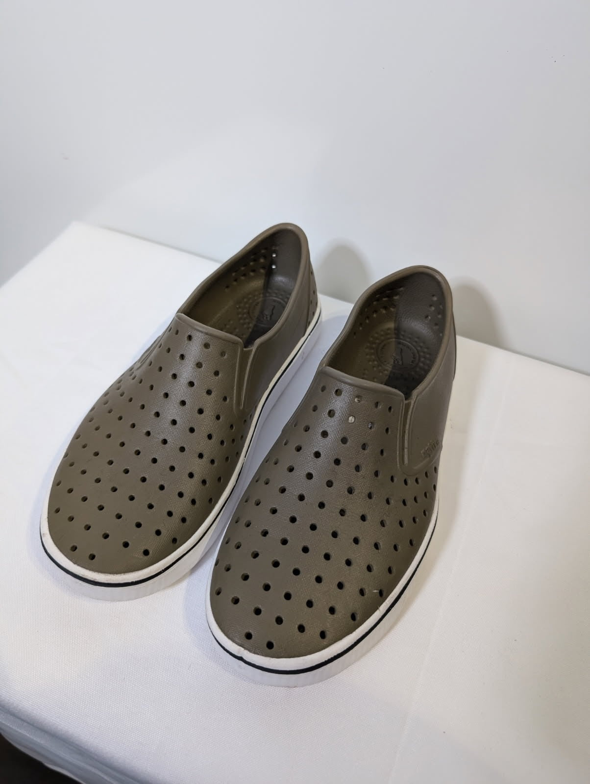 Native Shoes Jefferson Slip-On Kids Olive Green Water Shoes - Image 3