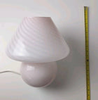Vintage Murano Style Swirl Glass Mushroom Lamp - Pink Table Light - Image 6