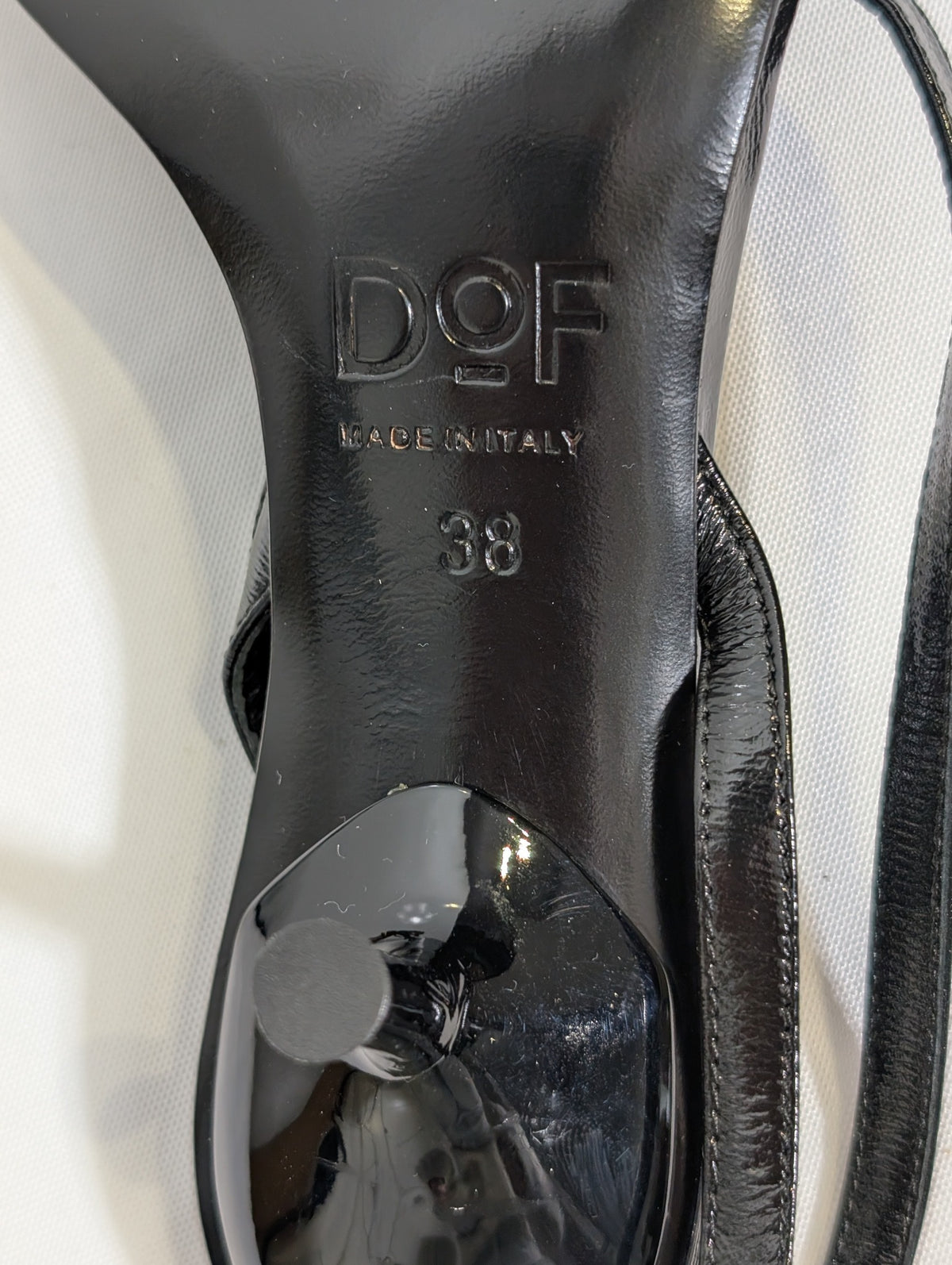 DOF Studio Leather Pointed Toe Strappy Sandals Black Size 38 - Image 4