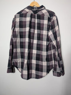 Current/Elliott The Prep School Shirt Graystone Plaid Size 2 - Image 5