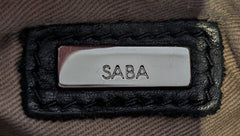 SABA Black Pebbled Leather Crossbody Bag - Image 3