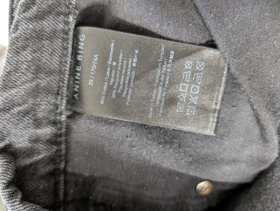 ANINE BING Tyler Jeans Washed Black Size 29 - Image 7