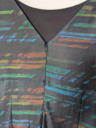 Diana Ferrari Twist-Front Sheath Dress Black Abstract Print XXL - Image 5