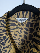J M T Animal Print Button-Down Blouse Brown Size 34 - Image 4