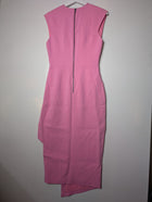 Ginger & Smart Peplum Midi Dress Pink Size 8 - Image 4
