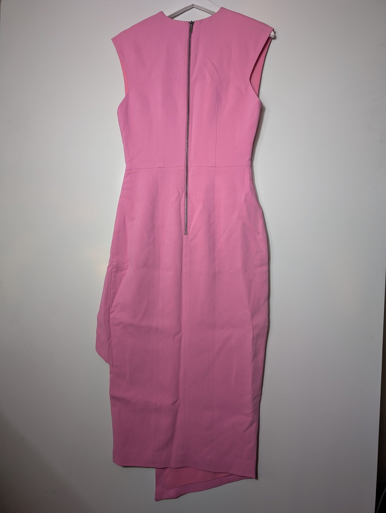Ginger & Smart Peplum Midi Dress Pink Size 8 - Image 4