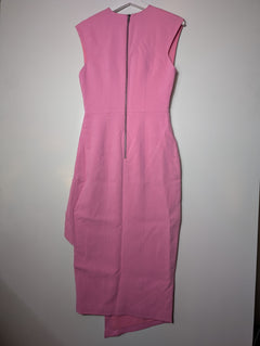 Ginger & Smart Peplum Midi Dress Pink Size 8 - Image 4