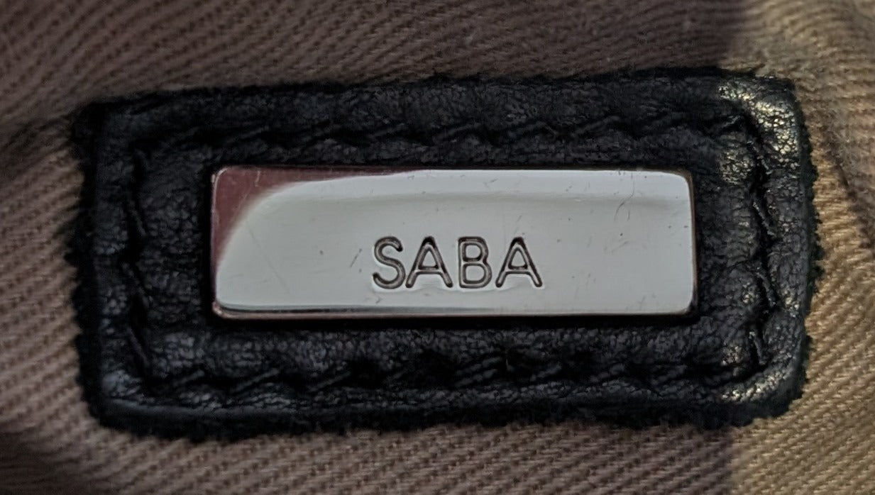 SABA Black Pebbled Leather Crossbody Bag - Image 3