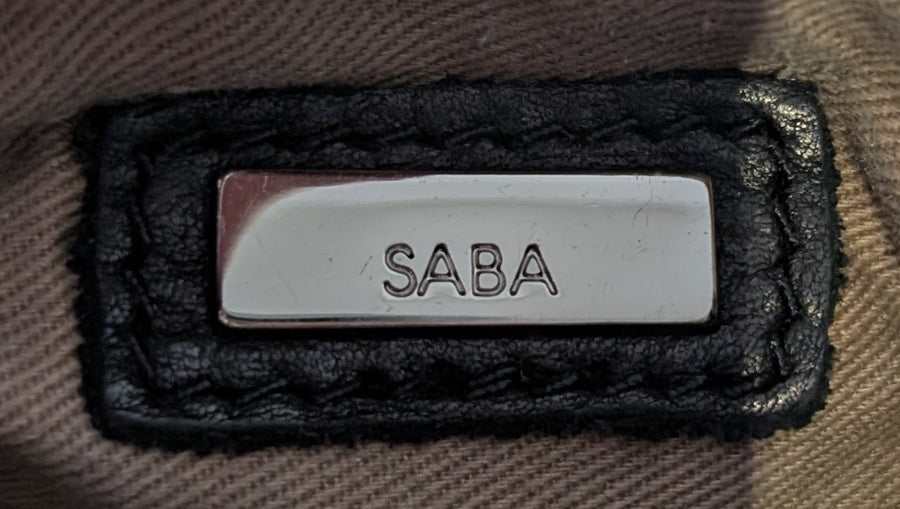 SABA Black Pebbled Leather Crossbody Bag - Image 3