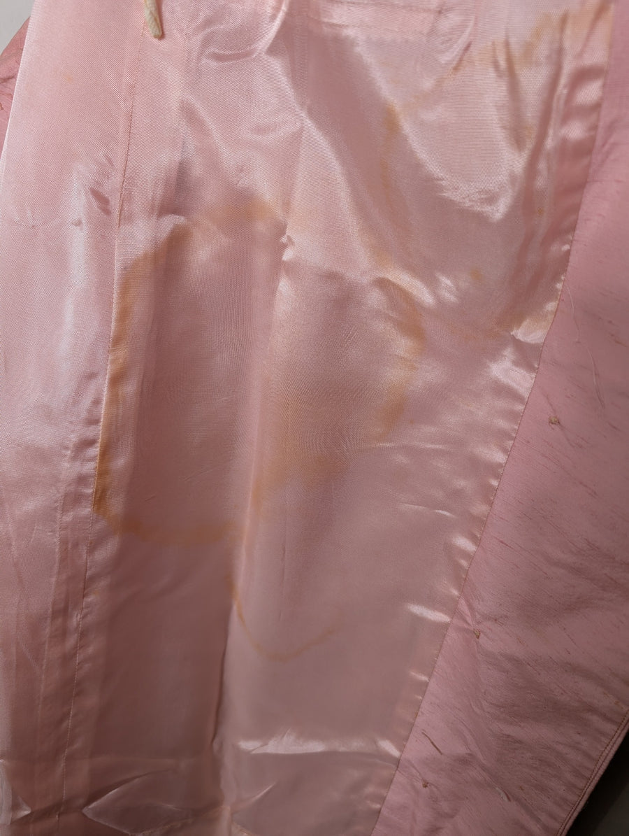Lintern Vintage Silk Shantung Coat - Elegant Double-Breasted Pink Silhouette - Image 9