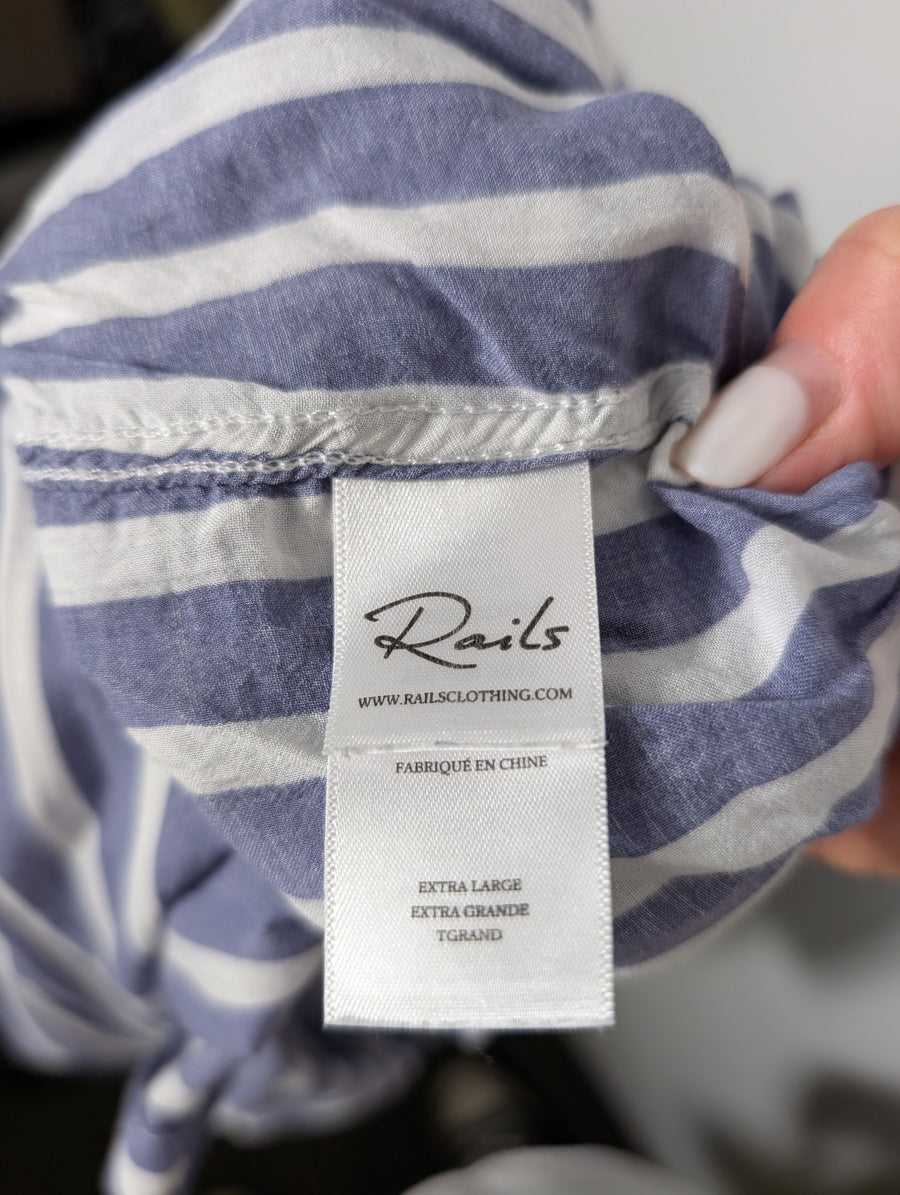 Rails Josephine Button-Down Shirt - Classic Blue & White Stripe - Image 6