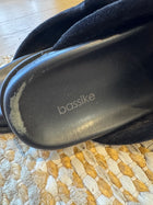 Bassike Black Quilted Suede Slides - Image 2