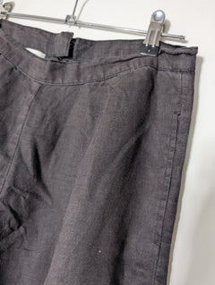 SIR. Linen Wide-Leg Trousers Dark Grey Size 1 - Image 2