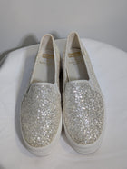 Keds x Kate Spade Triple Decker Glitter Slip-On Sneakers Silver US 8 - Image 2
