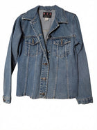 Exo Denim Jacket - Classic Blue Cotton Button-Front - Image 1