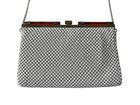 White Metal Mesh Evening Handbag with Gold-Tone Frame - Image 5