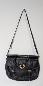 Oroton Leather Handbag Black Classic Crossbody - Image 2