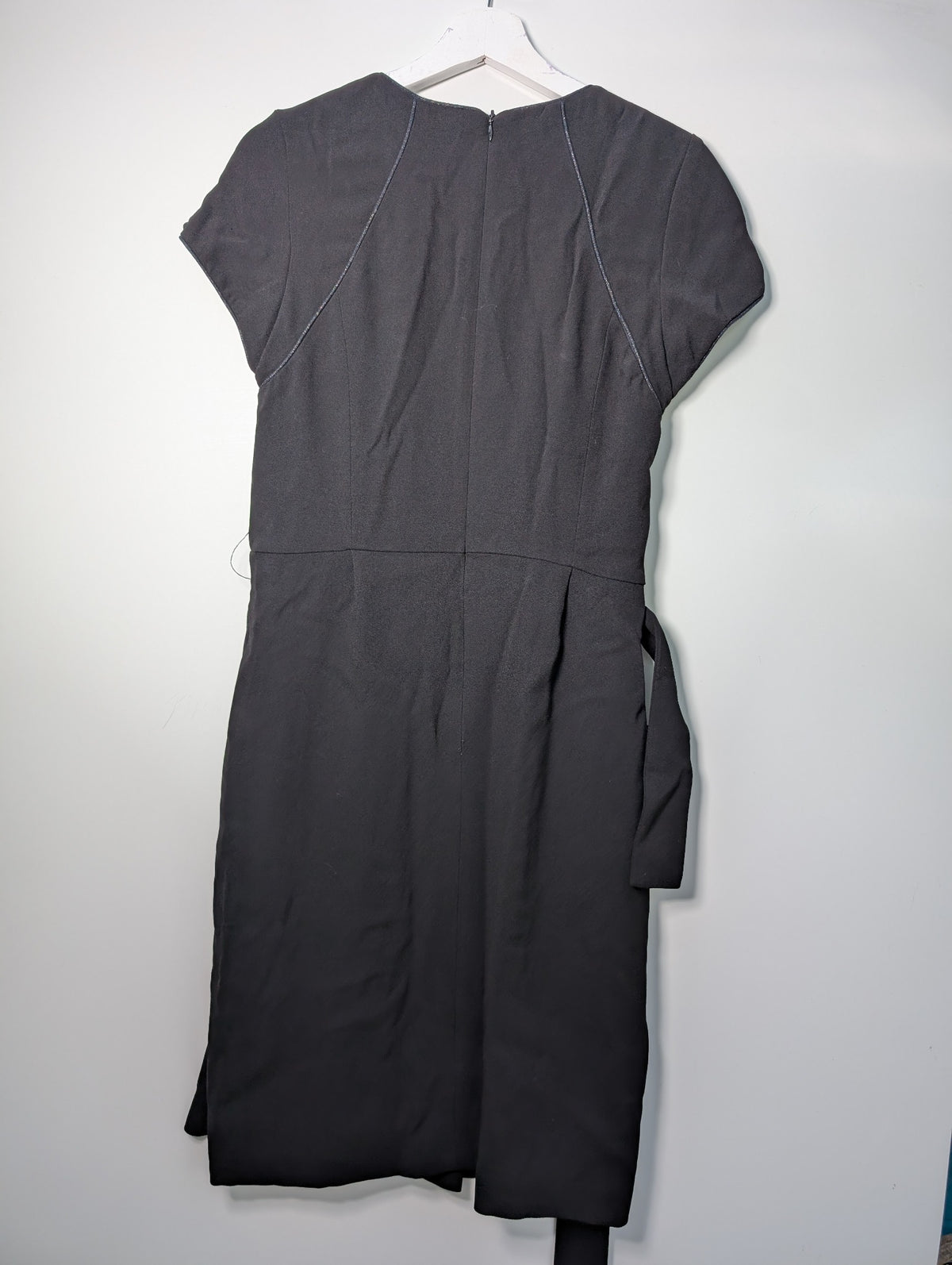 Gerard Darel Short Sleeve Belted Dress Black Size 42 - Image 5