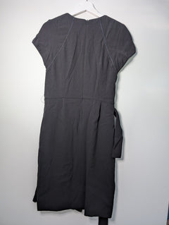 Gerard Darel Short Sleeve Belted Dress Black Size 42 - Image 5