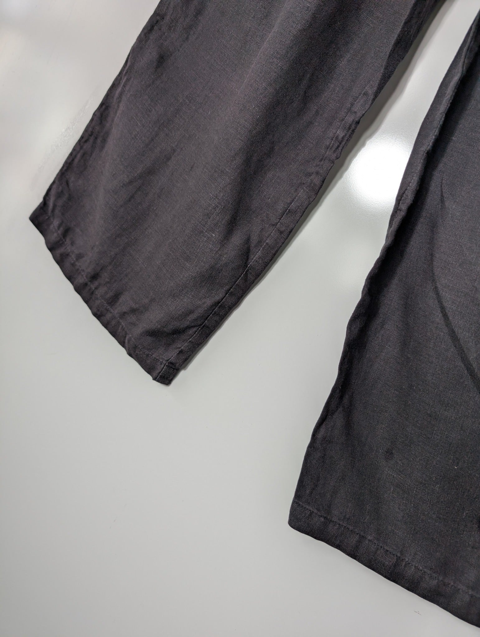 SIR. Linen Wide-Leg Trousers Dark Grey Size 1 - Image 3