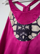 Hussy Racerback Tank Top Pink Geometric Print AU 12 - Image 2