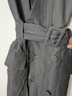 Ginger & Smart Pinstripe Sleeveless Trench Dress Size 8 - Image 2