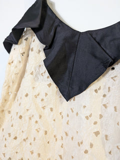 Fleur Wood Silk Lace Camisole Cream & Black Size 2 - Image 2