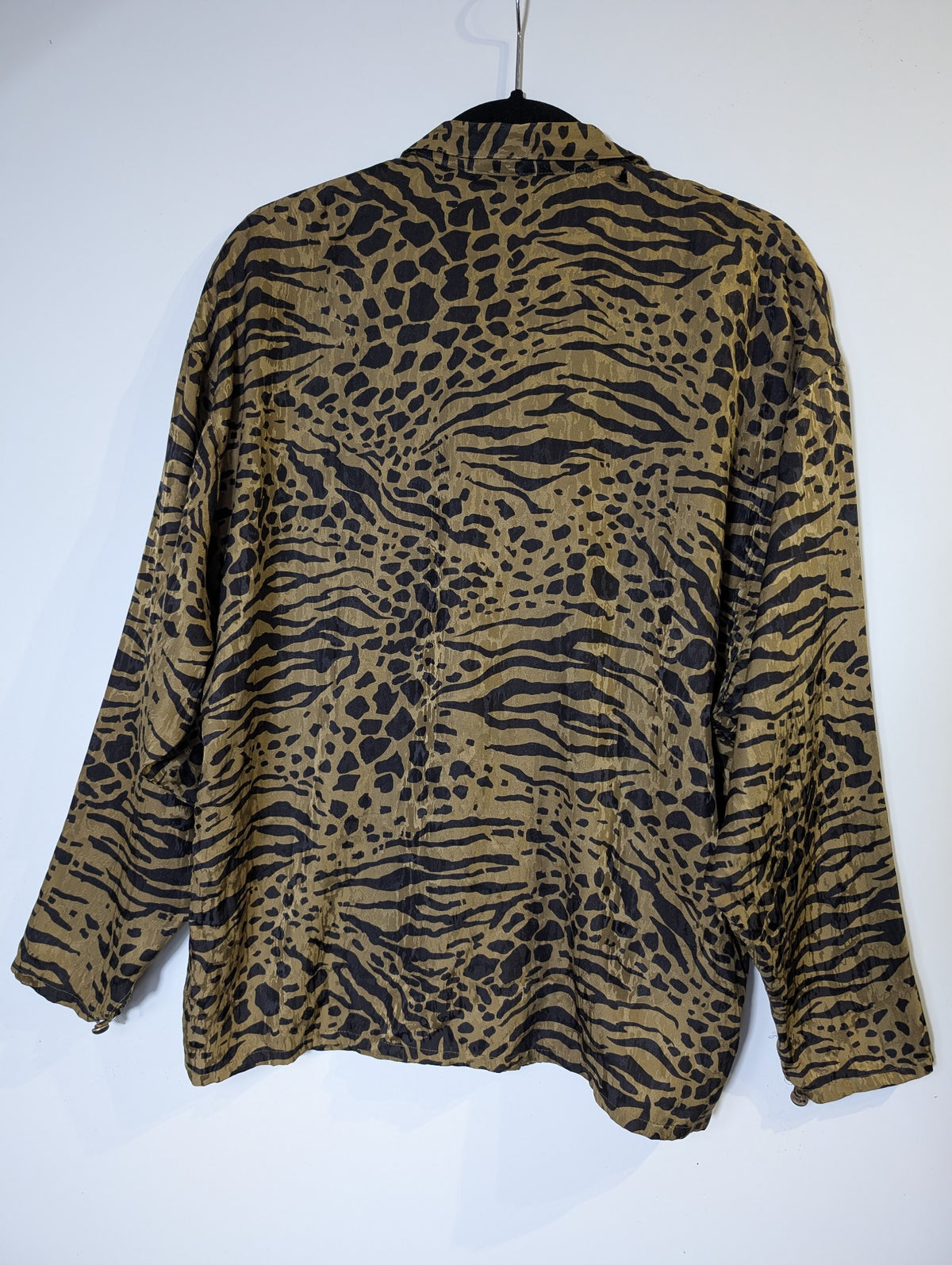 J M T Animal Print Button-Down Blouse Brown Size 34 - Image 8