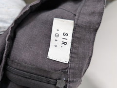 SIR. Linen Wide-Leg Trousers Dark Grey Size 1 - Image 5