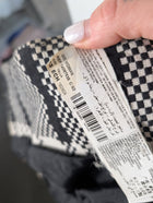 Mango Textured Coat Black and White Checkered XS - Image 2
