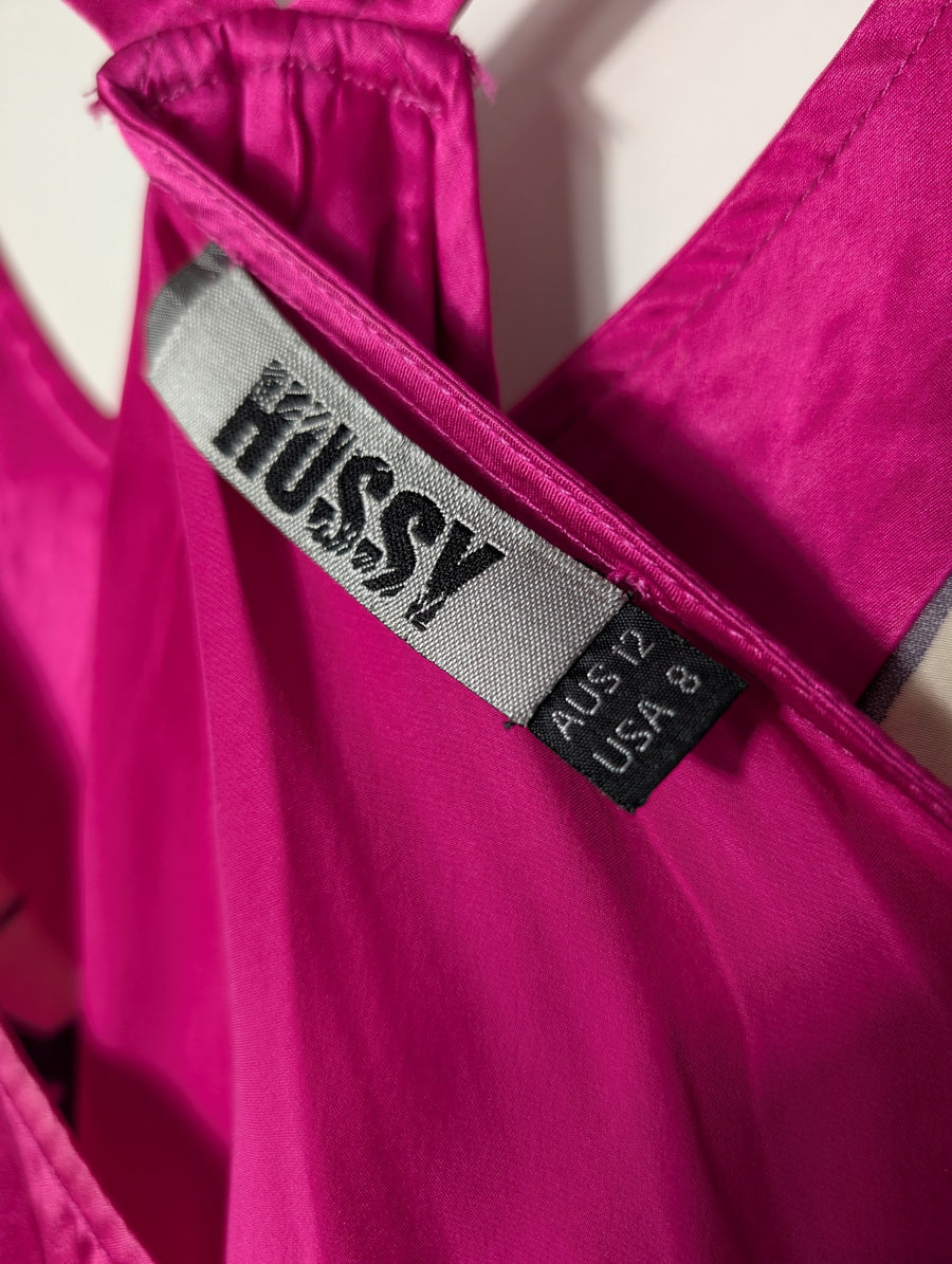 Hussy Racerback Tank Top Pink Geometric Print AU 12 - Image 5