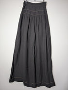 Ginger & Smart Wide-Leg Linen Trousers Black Contrast Stitching Size 8 - Image 4
