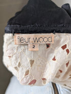 Fleur Wood Silk Lace Camisole Cream & Black Size 2 - Image 5