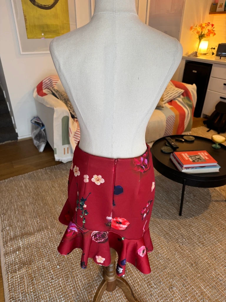 ASOS Red Floral Mini Skirt - Image 5