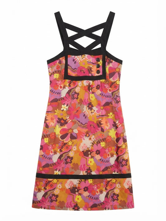 Alannah Hill Floral Print Cross-Back Dress Women's Size 8 - Image 1