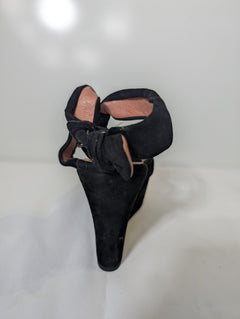 Alaïa Paris Platform Wedge Sandals Black Suede - Image 4