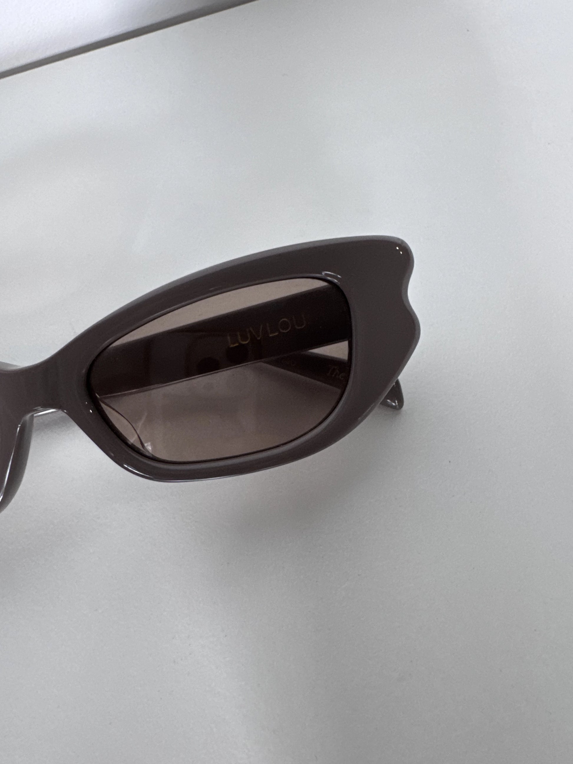 LUVLOU Taupe Cat-Eye Sunglasses Handcrafted Frames - Image 6