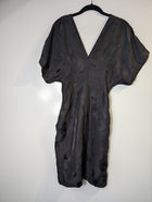 Bassike V-Neck Kimono Sleeve Mini Dress Black Size 0 - Image 2