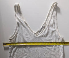 Jac+Jack White Ribbed V-Neck Tank Top - Image 4