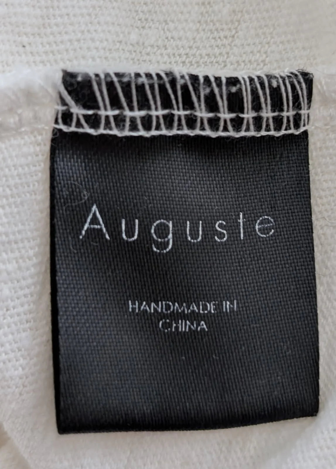 Auguste White Ringer T-Shirt with Mustard Yellow Trim - Image 3