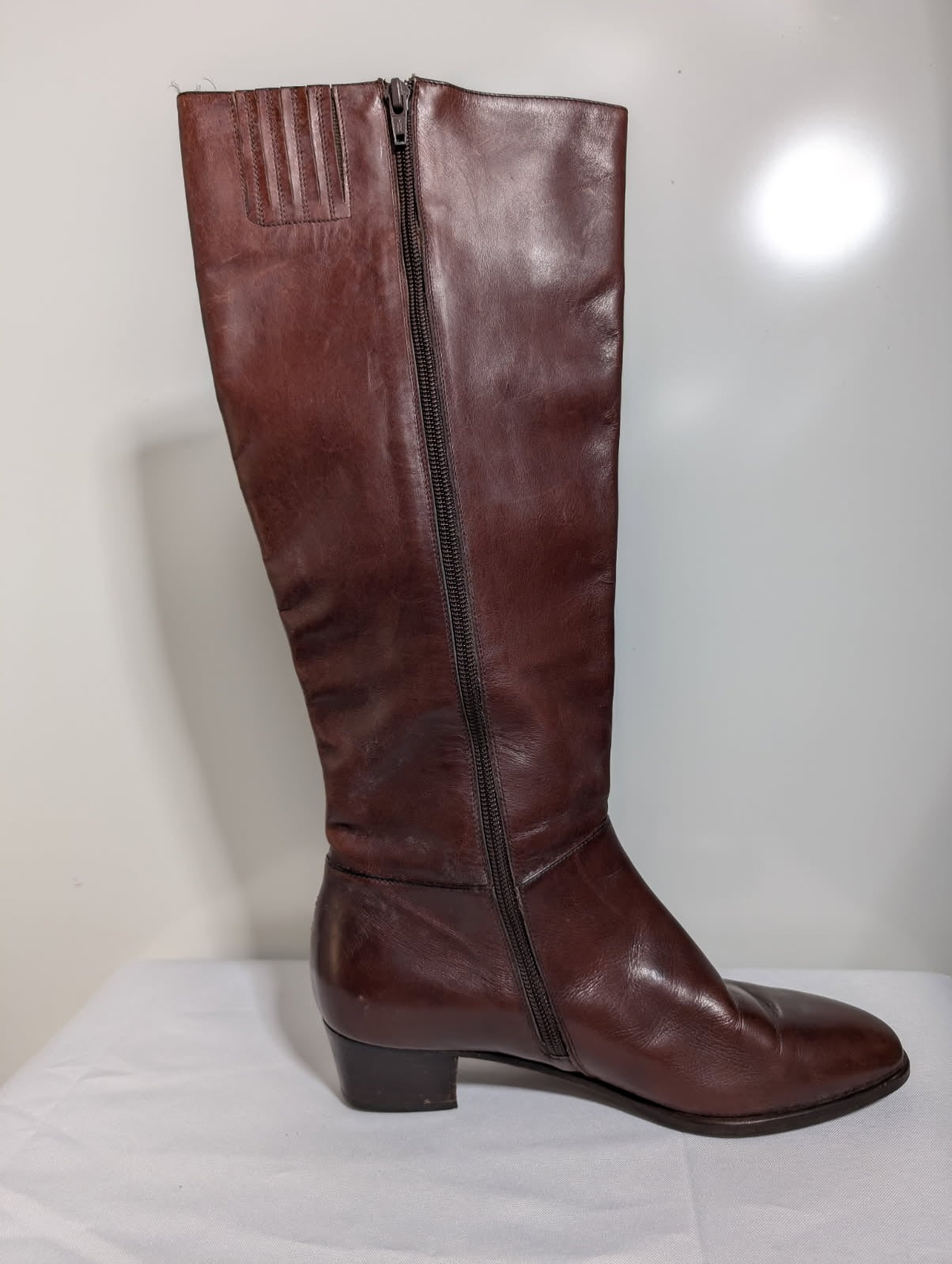 Bally Italian Leather Knee High Boots Brown Size 9M - Image 7