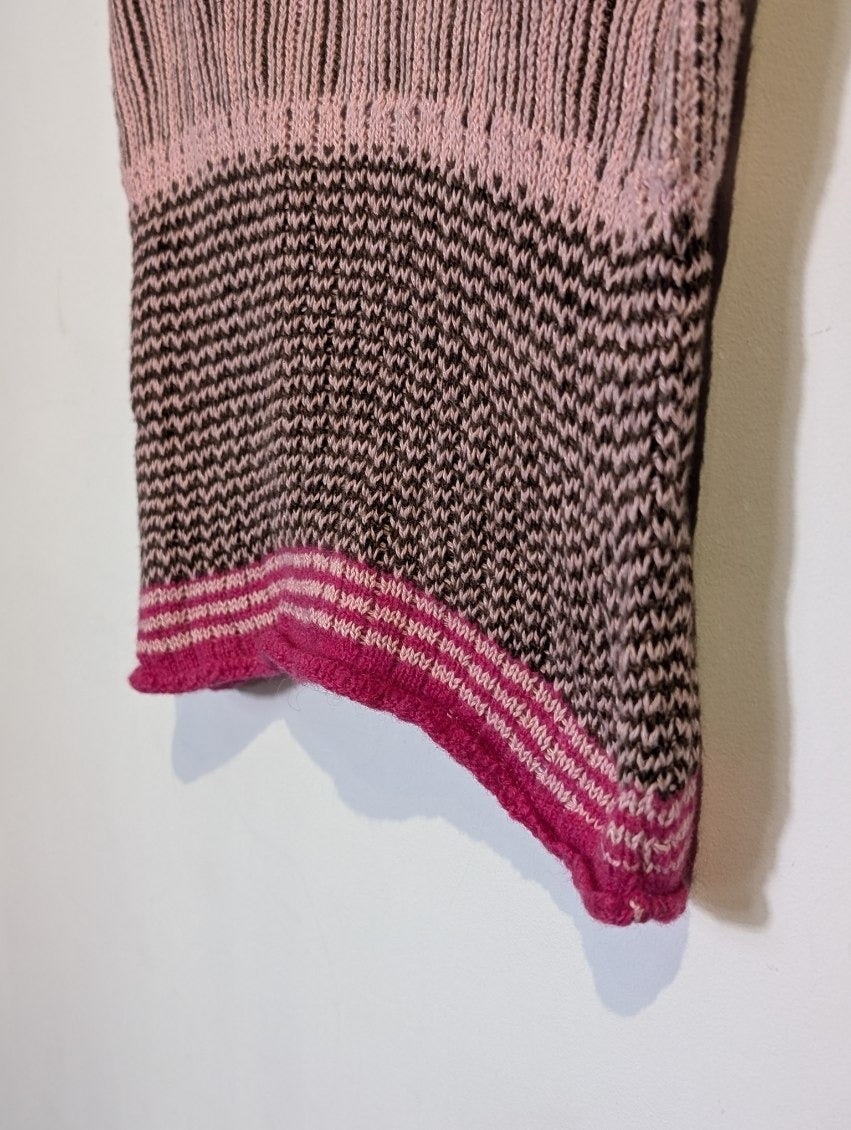 Dries Van Noten Knit Tank Top - Pink & Brown Patterned Size Small - Image 7